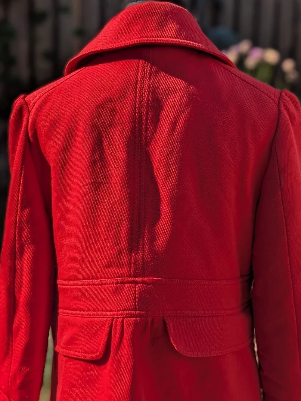Marc Jacobs Women's Wool Blend Red Double Brested Long Peacoat Size Large